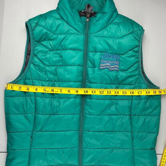 Jeep Jamboree USA Quilted Teal Polyloft Puffer Vest - Outdoors gropcore granola - Picture 8 of 9
